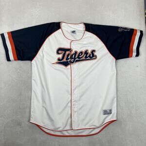 Vintage Detroit Tigers Jersey Mens 2XL White MLB Baseball Dynasty Script